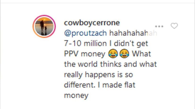 Donald Cerrone reaguje na Instagrame na svoje...