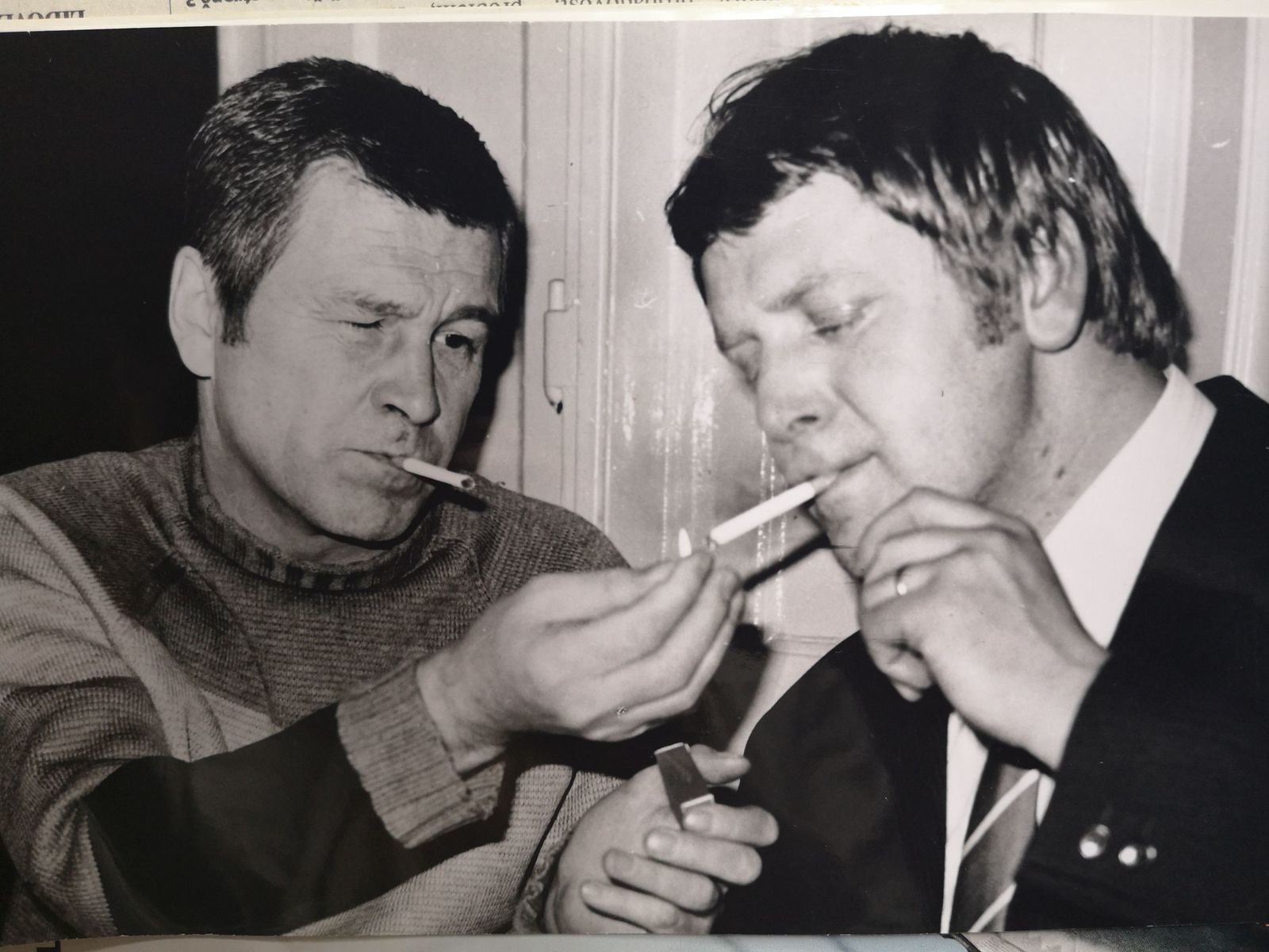 S Martinom Ťapákom v roku 1974 počas nakrúcania...