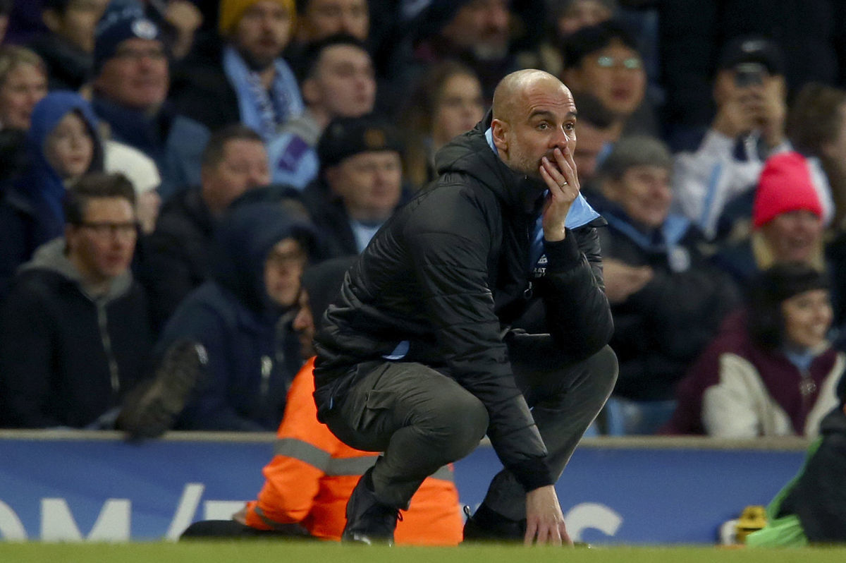 Tréner Manchestru City Pep Guardiola.