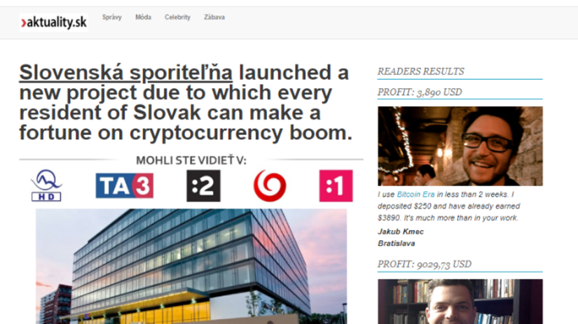 Stránka sa navonok tvári, že ide o známy...