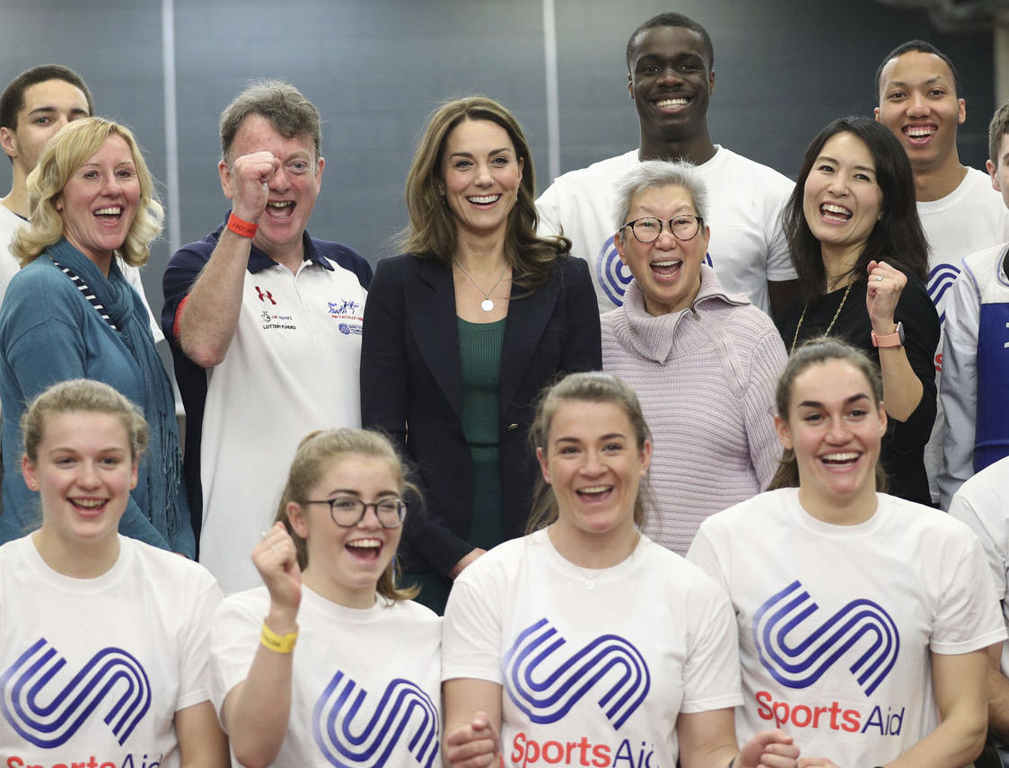 Vojvodkyňa Kate počas športového podujatia...