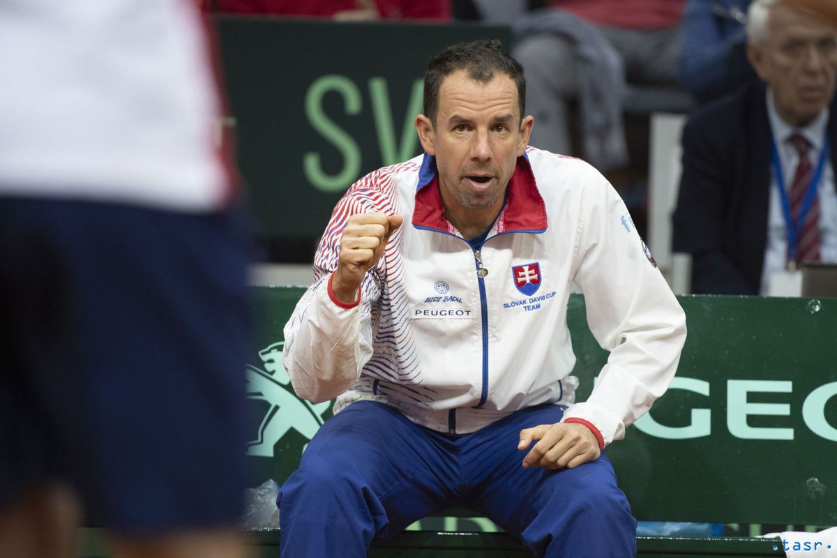 Slovenský kapitán Dominik Hrbatý počas štvorhry.