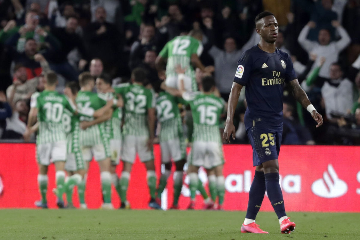 Vinícius Júnior z Realu Madrid a oslavujúci...