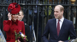 Princ William a vojvodkyňa Kate prichádzajú na slávnostnú bohoslužbu Commonwealth Day.