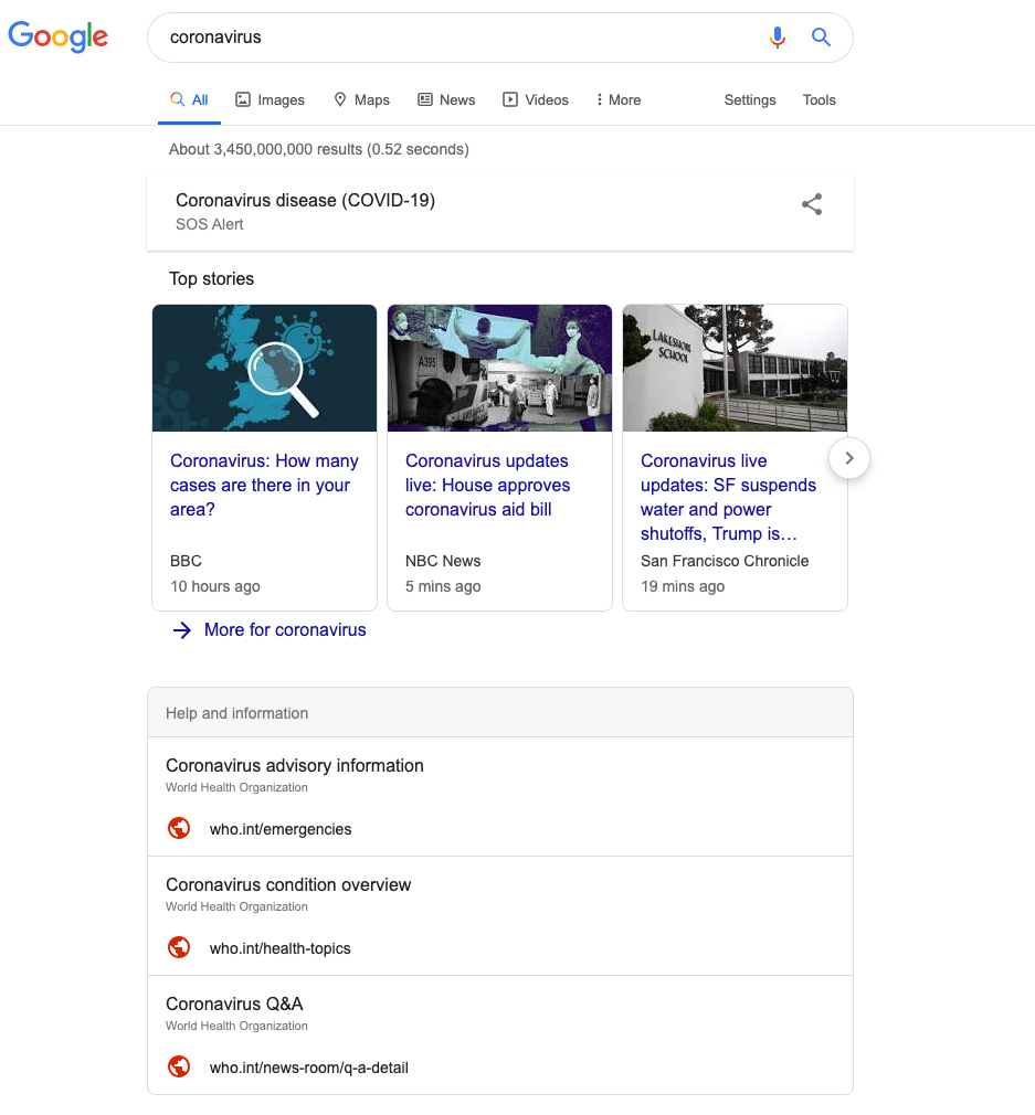 Vyhľadávač Google upozorňuje na relevantné...