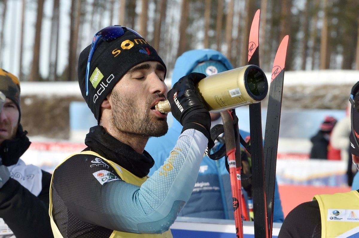 Martin Fourcade počas rozlúčky s kariérou v...