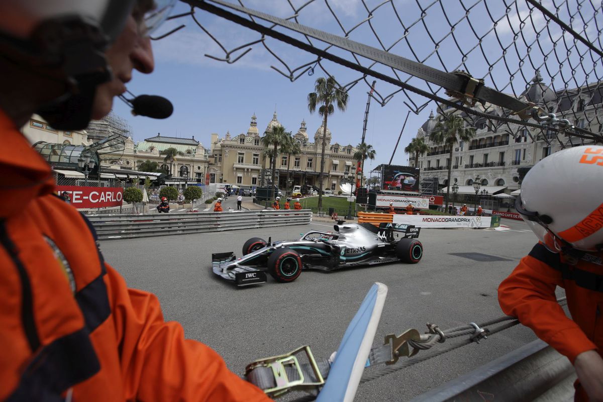 Lewis Hamilton na Veľkej cene Monaka 2019....