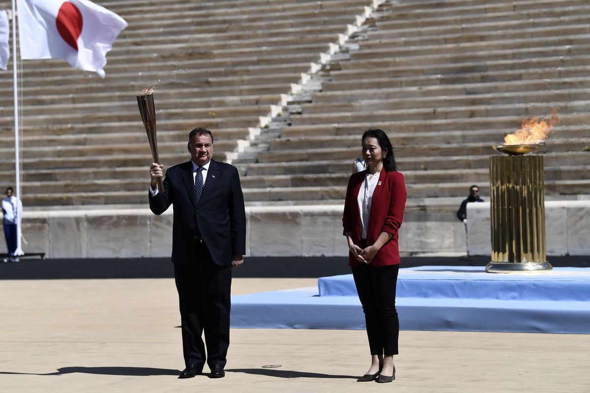 Prezident Gréckeho olympijského výboru Spyros...