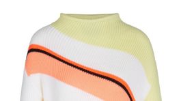 Pletený pulovér so stojačikovým golierom Marc Cain. Predáva sa online za 329 eur. 