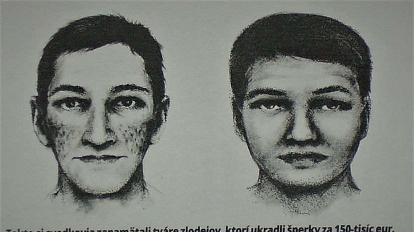 Identikit dvoch páchateľov, ktorí ukradli zlato...