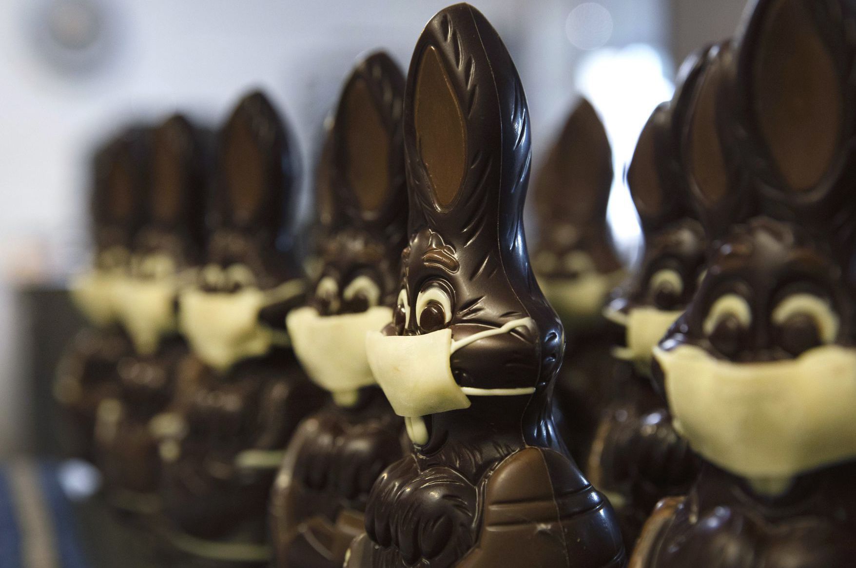 Veľkonočné čokoládové zajace v belgickej...