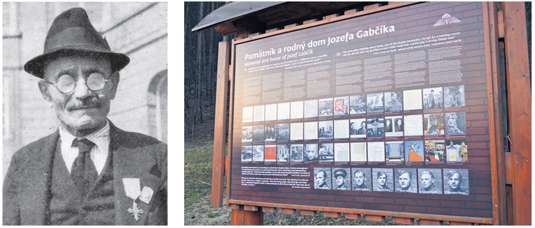 Archívna fotografia Ferdinanda Gabčíka. Vpravo...