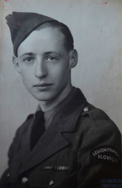 Roger Naël na snímke z roku 1945 po demobilizácii.