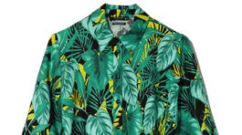 Vzorované košeľové šaty Reserved s džungľovým...