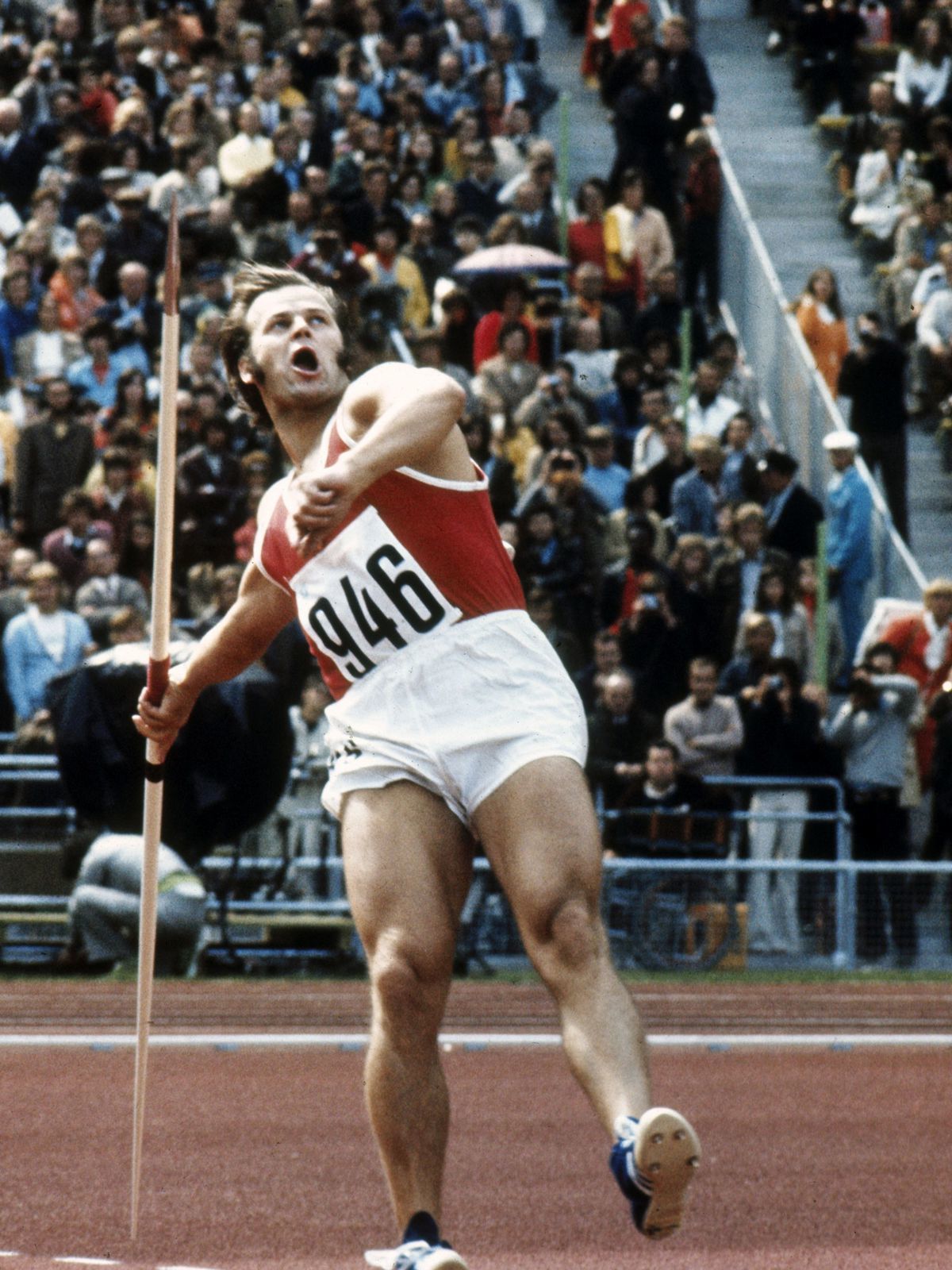 Janis Lusis na mníchovskej olympiáde 1972.