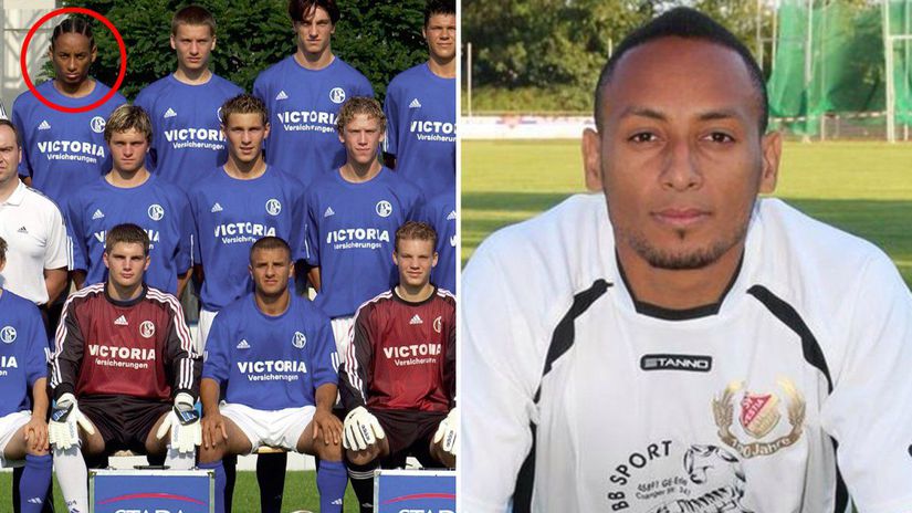 Hiannick Kamba na tímovej snímke Schalke.
