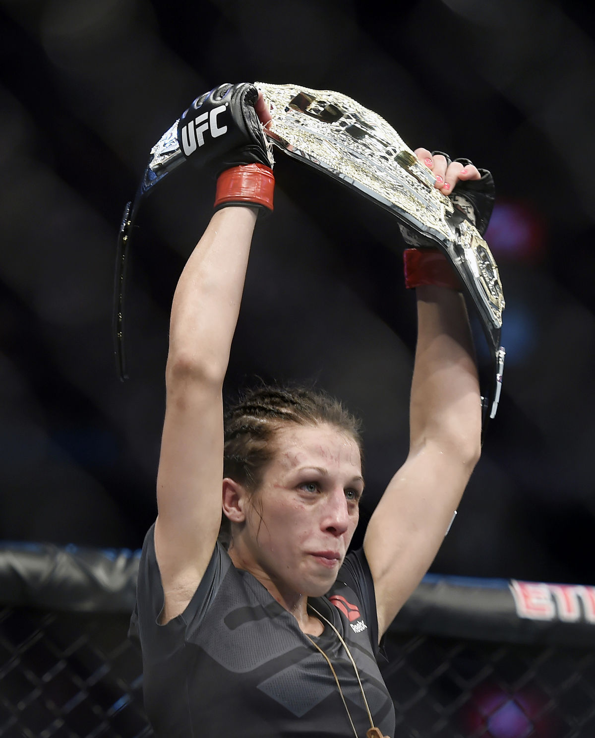Joanna Jedrzejczyková s majstrovským opaskom UFC.