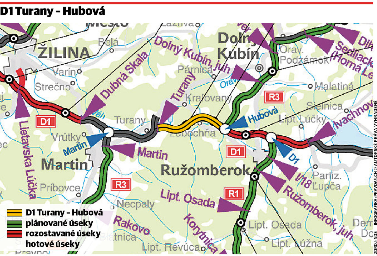 D1 Turany - Hubová