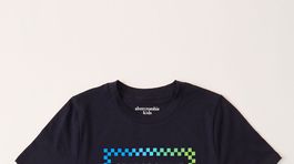 Unisexové tričko s logom a animovaným motívom Abercrombie & Fitch. Predáva sa za 19 eur. 