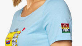 Dámske tričko United Colors of Benetton z limitovanej "dúhovej" edície. Predáva sa za 19,95 eura. 