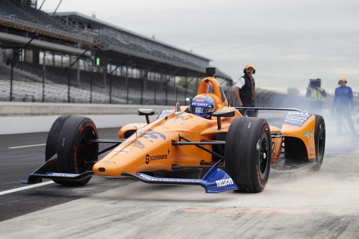 Fernando Alonso počas testov v IndyCar.