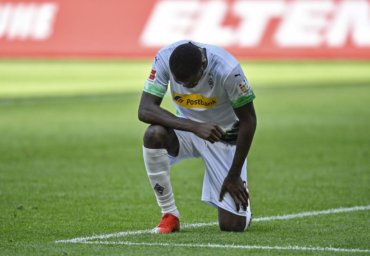 Marcus Thuram z Mönchengladbachu si po prvom...