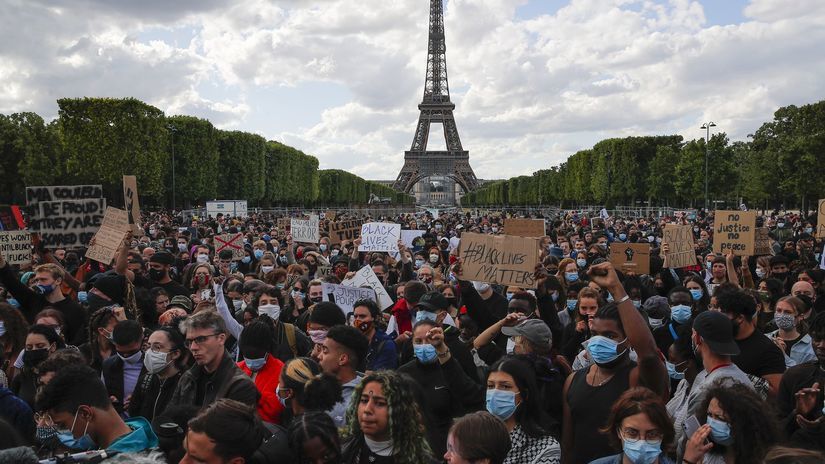Protest francúzsko paríž demonštrácia floyd