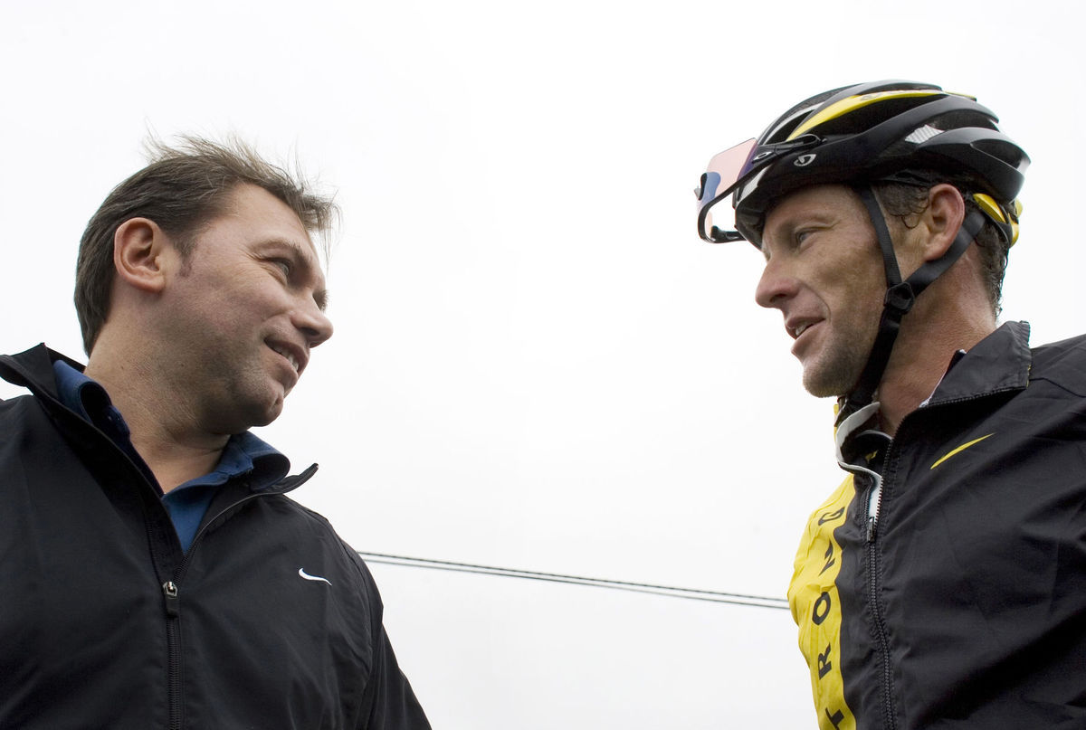 Johan Bruyneel a Lance Armstrong.