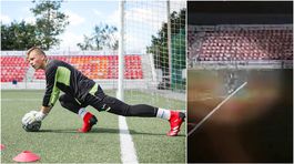 Ruského brankára zasiahol blesk. Hrozivý moment zachytilo video 