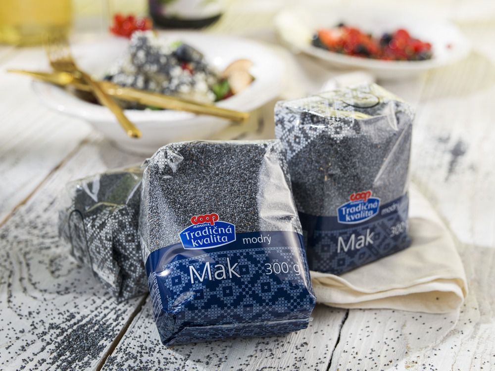 Spotrebitelia si zvolili mak modrý značky COOP...