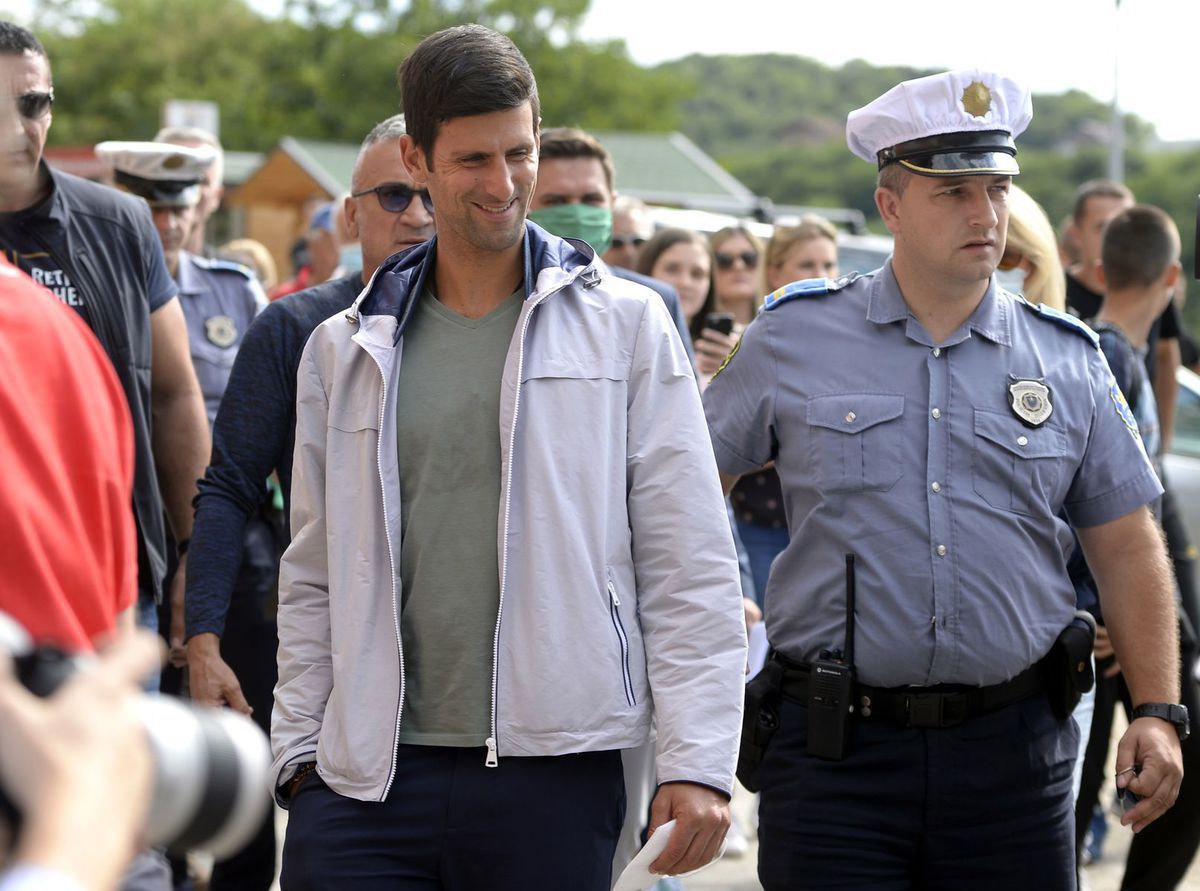 Novak Djokovič v meste Visoko.