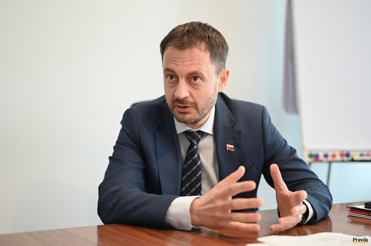 Na snímke minister financií Eduard Heger (OĽaNO).