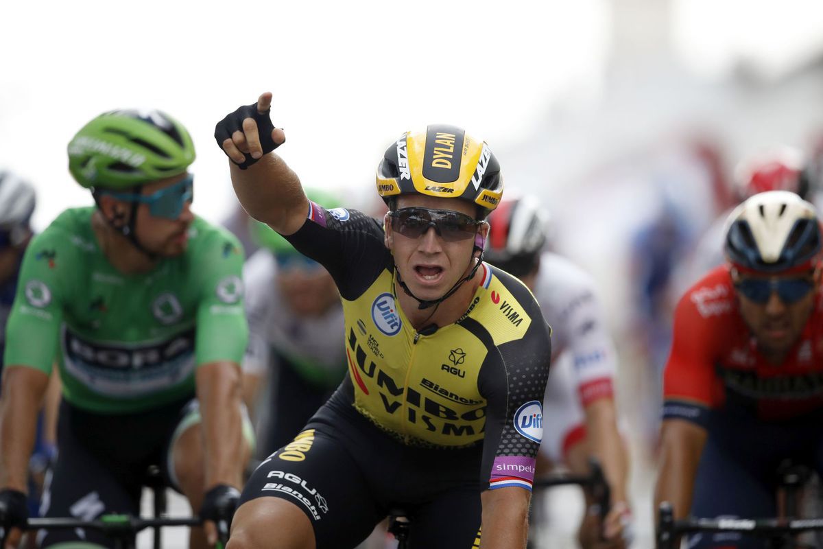 Dylan Groenewegen na snímke z Tour de France...