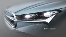 Škoda Enyaq: Elektrický crossover odhaľuje svetlá Matrix-LED
