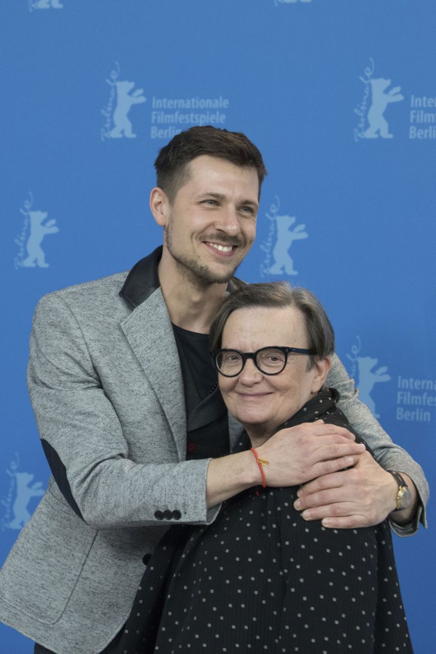Herec Juraj Loj a režisérka Agnieszka Holland.