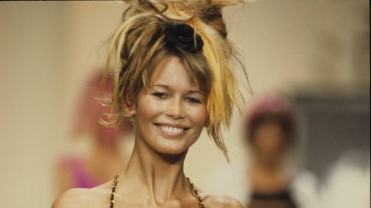 Claudia Schiffer  na móle v roku 1995.