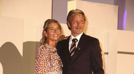 Herec Mads Mikkelsen a jeho partnerka Hanne Jacobsen.