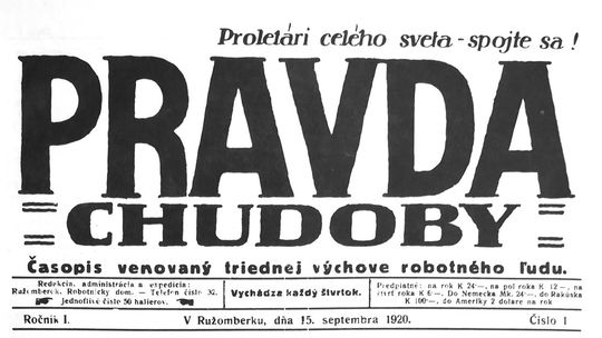 Prvé číslo Pravdy chudoby vyšlo 15. septembra...