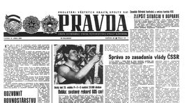 Pravda, titulná strana, titulka 10. jún 1988
