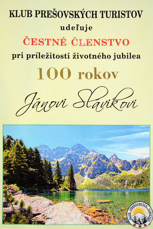 K storočnici udelili Jánovi Slávikovi čestné...