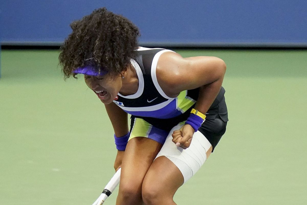 Naomi Osaková po zisku titulu na US Open.