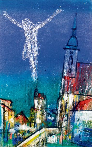 Stanislav Harangozó: Zjavenie, 1999, pastel,...