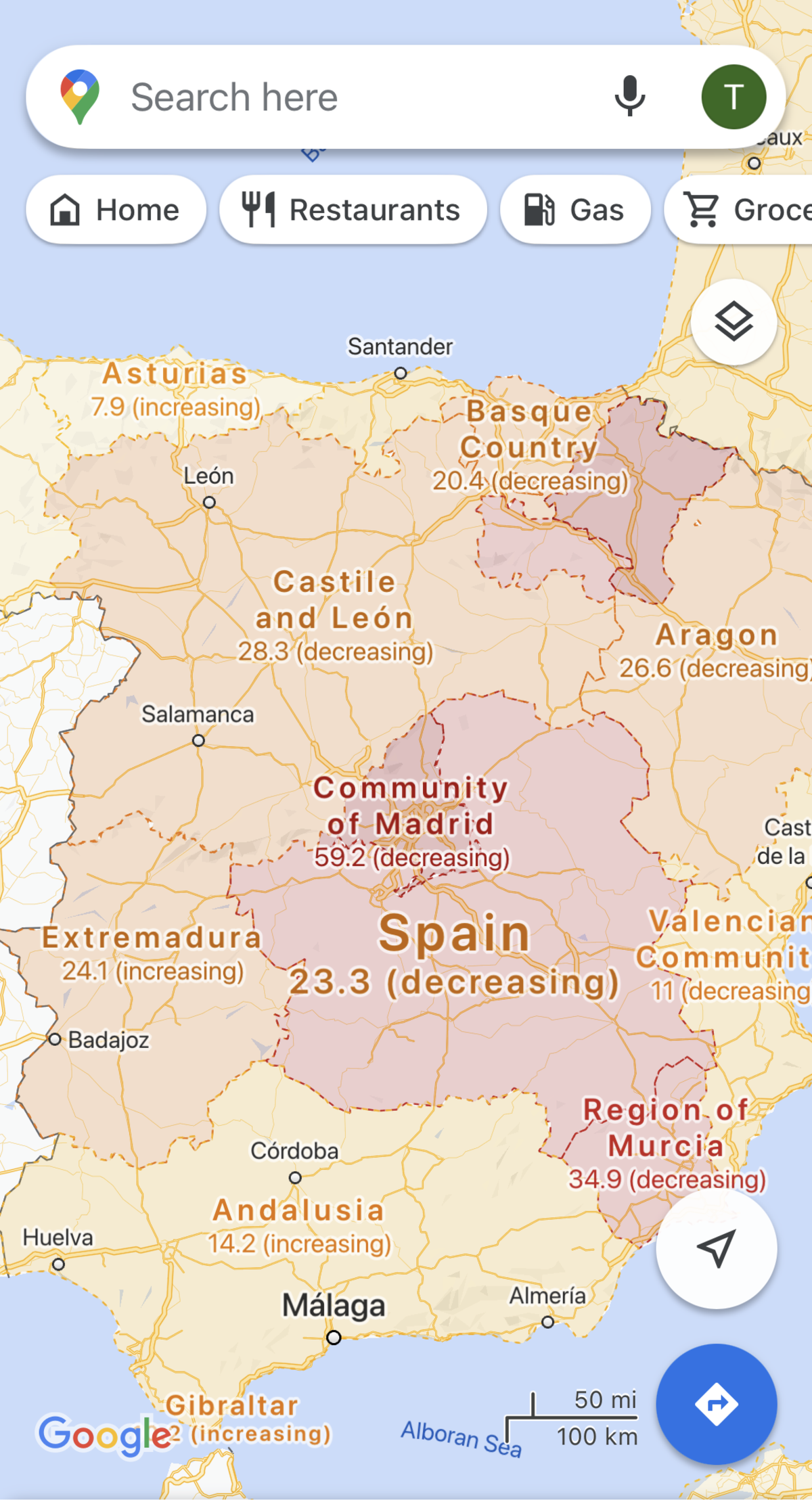 Covid-19 na Mapách Google