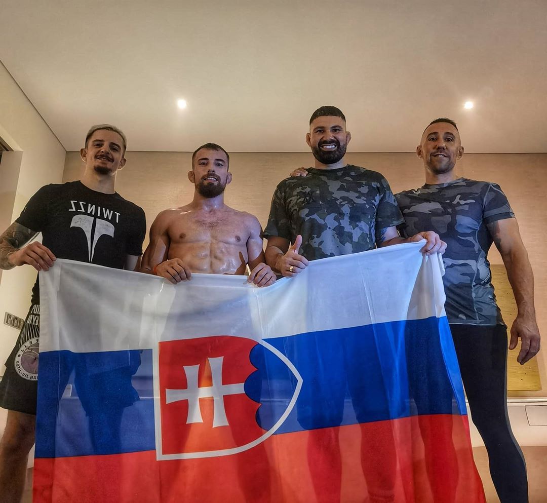 Ľudovít Klein (druhý zľava) a Attila Végh...