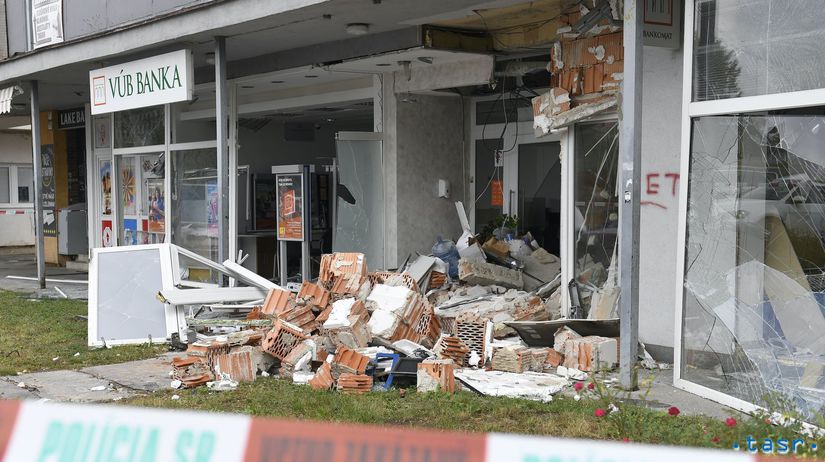 Košice, banka, bankomat, výbuch