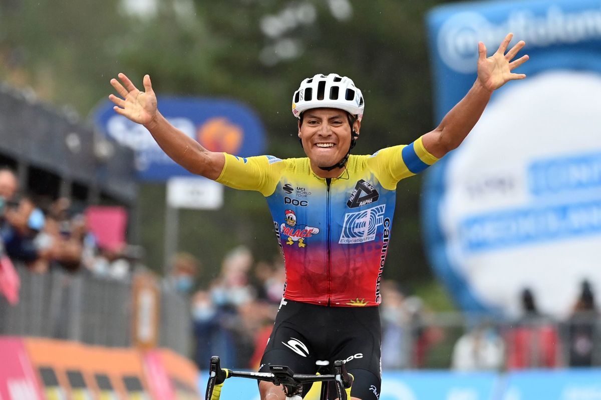 Jonathan Caicedo (EF Pro Cycling) sa teší z...