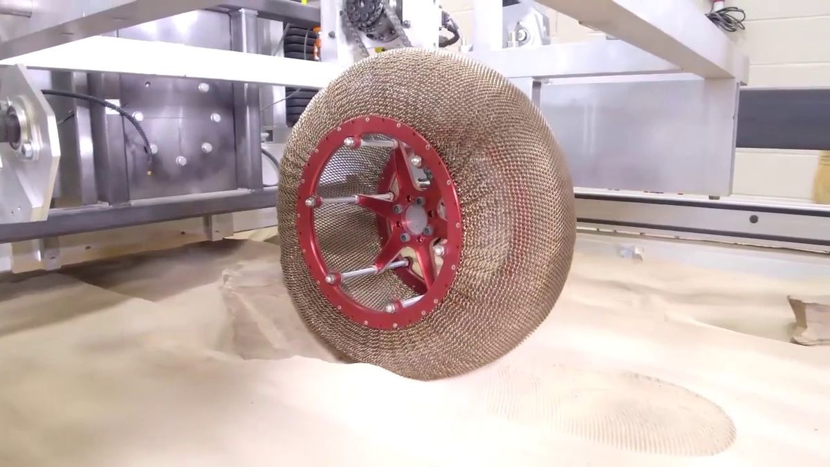 Pneumatiky pre marsovský rover.