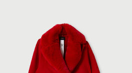 Dámsky kabát lemovaný kožušinou Liu Jo, predáva sa za 419,90 eura. 