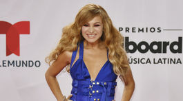 Speváčka Paulina Rubio na vyhlásení cien Billboard Latin Music Awards.