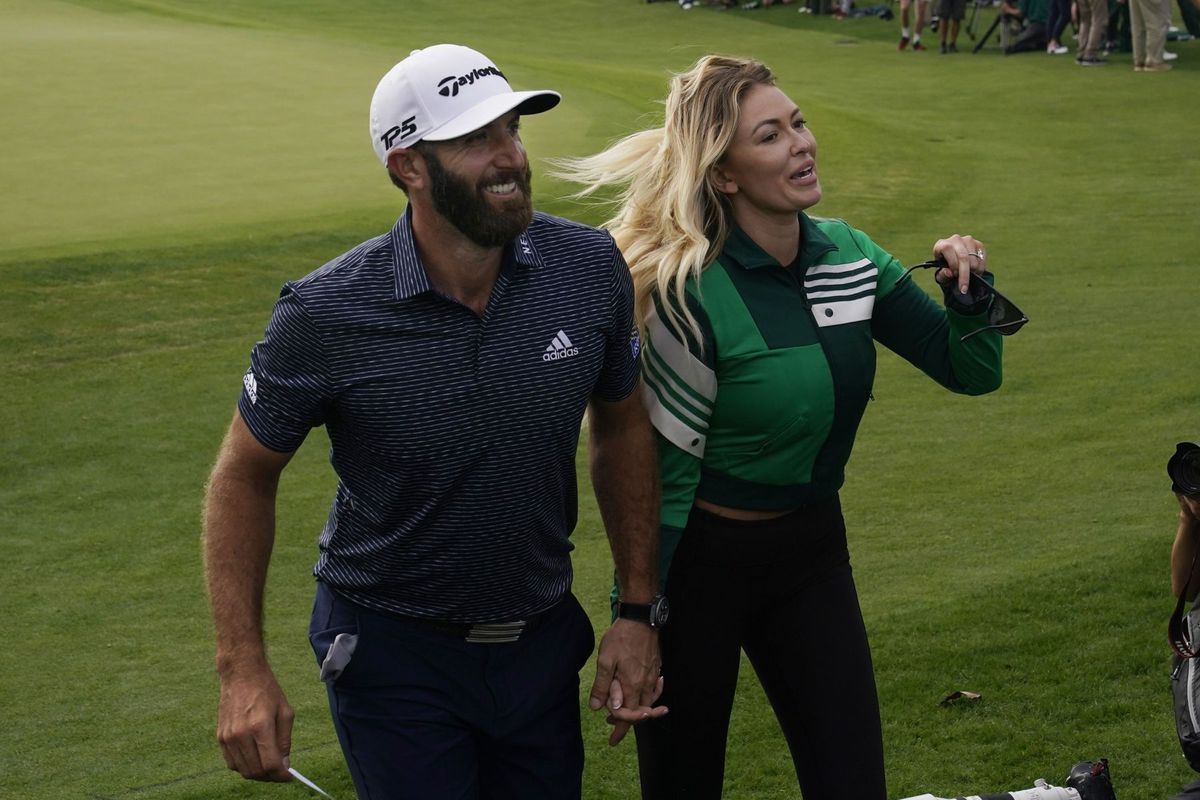 Dustin Johnson so snúbenicou Paulinou, dcérou...
